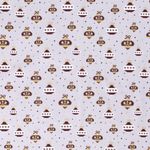 Baumwolle WEIHNACHTEN Golddruck Spitze Kugeln auf Hellgrau