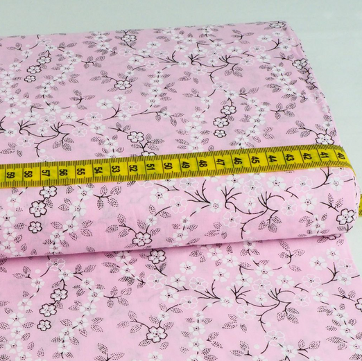 Baumwolle Voile - Batist Flower Anna auf Rosa Baumwolle Voile - Batist Flower Anna auf Rosa