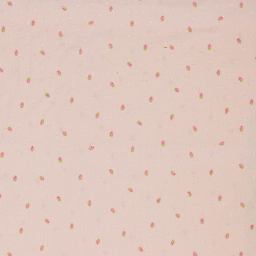 Baumwolle - Batist Dotty Little Strawberries auf Apricot Baumwolle - Batist Dotty Little Strawberries auf Apricot