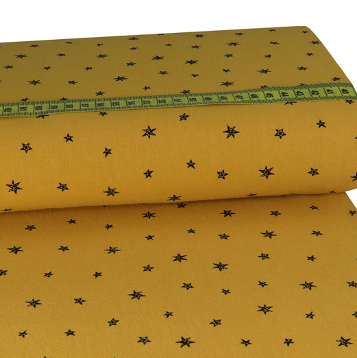 Baumwolle Crash Stars Senfgelb Baumwolle Crash Stars Senfgelb