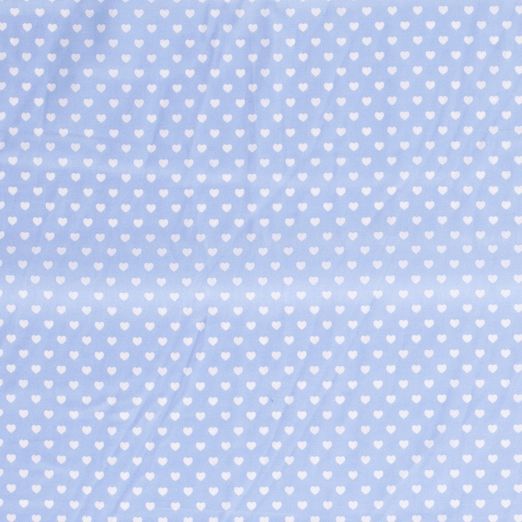 Baumwolle Herzen Mini Hellblau