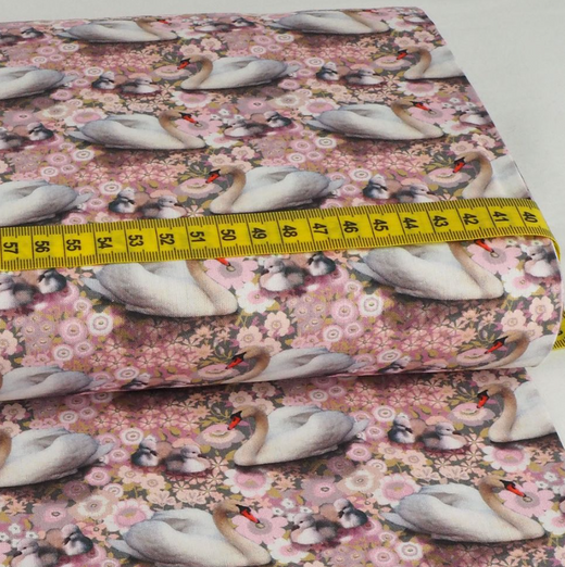 Baumwolle Patchwork Schwäne Digital Baumwolle Patchwork Schwäne Digital