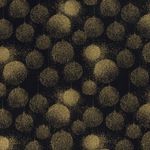 Baumwolle WEIHNACHTEN Foliendruck Goldstaub Kreise auf Dunkelblau