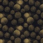 Baumwolle WEIHNACHTEN Foliendruck Goldstaub Kreise auf Dunkelblau