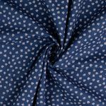 Coton Petites Ancres Bleu Marine