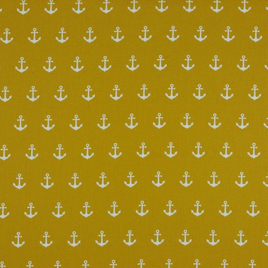 Baumwolle Anchor auf Senfgelb