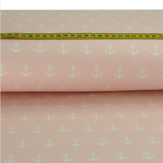 Baumwolle Anchor auf Hellrosa