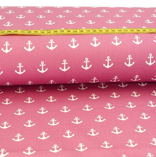 Baumwolle Anchor auf Dunklem Altrosa
