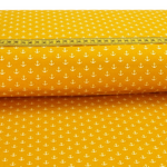 Baumwolle Maritim Kleine Anker Senfgelb