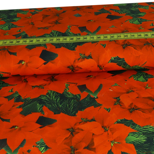 Baumwolle WEIHNACHTEN Weihnachtsstern Rot Digital Baumwolle WEIHNACHTEN Weihnachtsstern Rot Digital