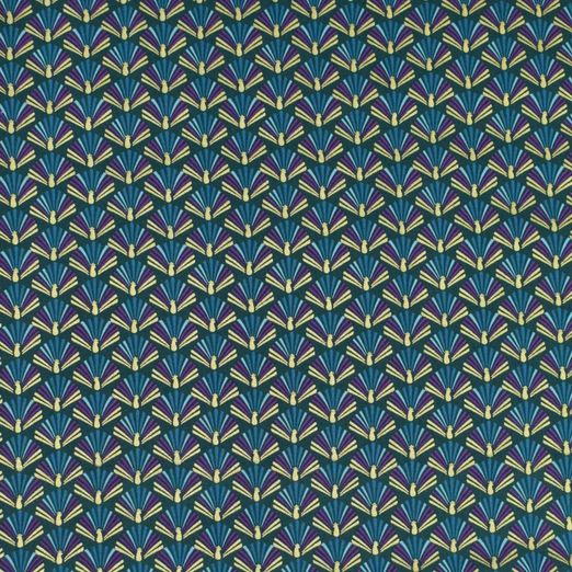 Baumwolle WEIHNACHTEN Foliendruck Fächer auf Petrol Baumwolle WEIHNACHTEN Foliendruck Fächer auf Petrol