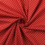 Coton Mini Têtes de Mort Rouge