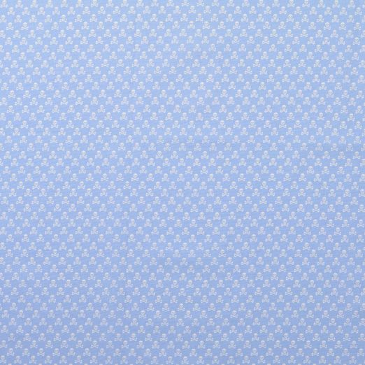 Baumwolle Darling Mini Totenköpfe Hellblau