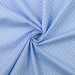 Coton Mini Têtes de Mort Bleu Clair