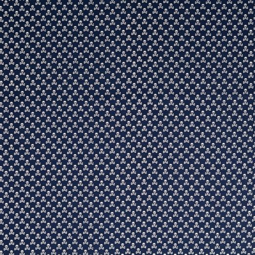 Baumwolle Darling Mini Totenköpfe Dunkelblau