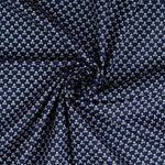 Coton Mini Têtes de Mort Bleu Foncé