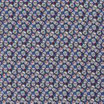 Baumwolle Kleine Blumen Skulls auf Blau