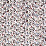 Coton Crânes colorés sur fond blanc