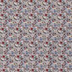 Baumwolle Coloured Skulls auf Grau