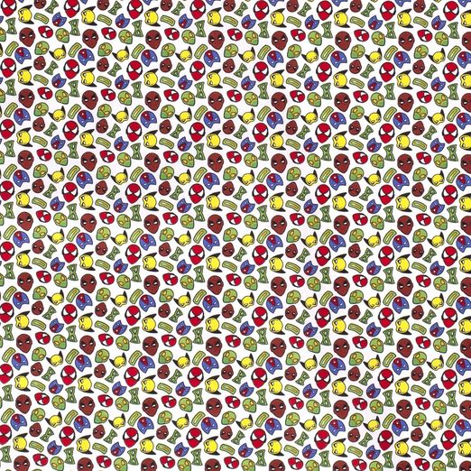 Baumwolle Superhero Masks auf Weiß Baumwolle Superhero Masks auf Weiß