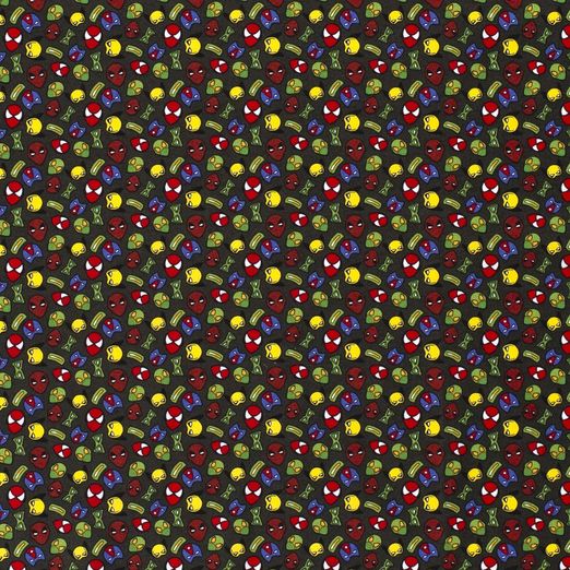 Baumwolle Superhero Masks auf Dunkelgrün Baumwolle Superhero Masks auf Dunkelgrün