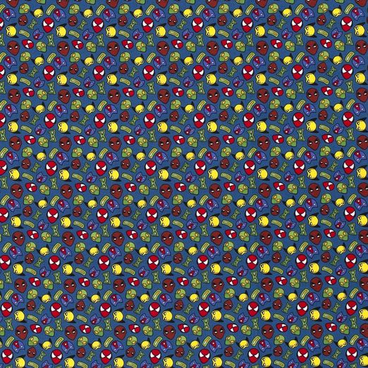 Baumwolle Superhero Masks auf Rauchblau