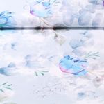 Jersey - Impression digitale Fleurs et feuilles aqaurelles Vert menthe