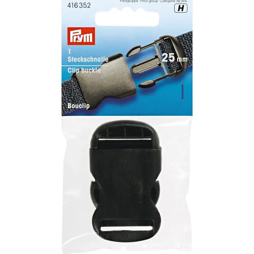 Prym Steckschnallen - stark - 25mm - schwarz - 1 Stück