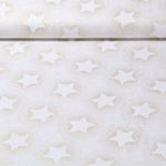 Baumwolle Popeline - Spraysterne Ecru Gold