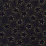 Popeline de Coton - Étoiles Spray Bleu Doré