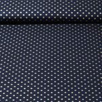 Popeline de coton - Petites étoiles Bleu Doré