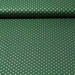 Baumwolle Popeline - Kleine Sterne Grün Gold