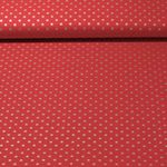 Baumwolle Popeline - Kleine Sterne Rot Gold