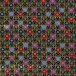 Popelina de Algodón - Círculos Estrellas Azul Oro