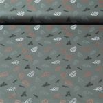 Baumwolle Popeline - Zapfen Khaki Bronze