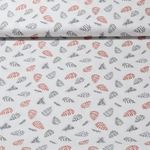 Baumwolle Popeline - Zapfen Ecru Bronze