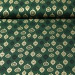 Baumwolle Popeline - Weihnachtsschmuck Grün Gold