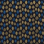 Baumwolle Popeline - Weihnachtsschmuck Blau Gold