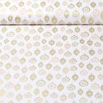 Baumwolle Popeline - Weihnachtsschmuck Ecru Gold