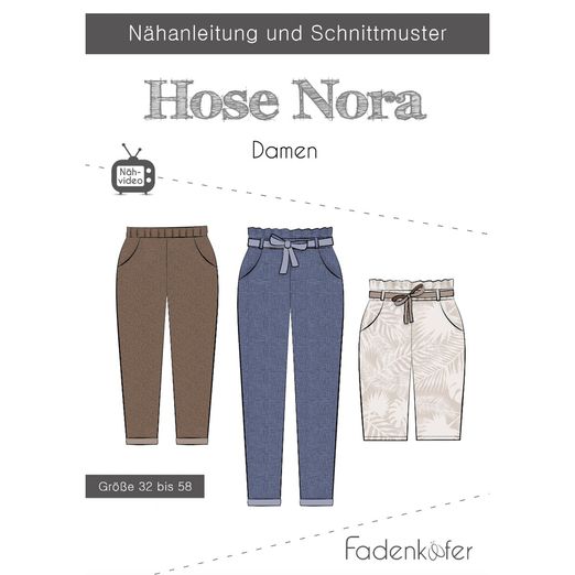 Hose - Nora Damen - Papierschnittmuster