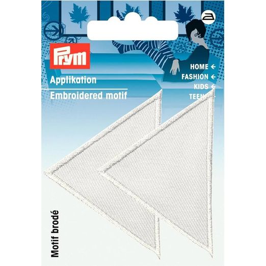 PRYM Patch - Triangle - Grand - Blanc - 2 pièces