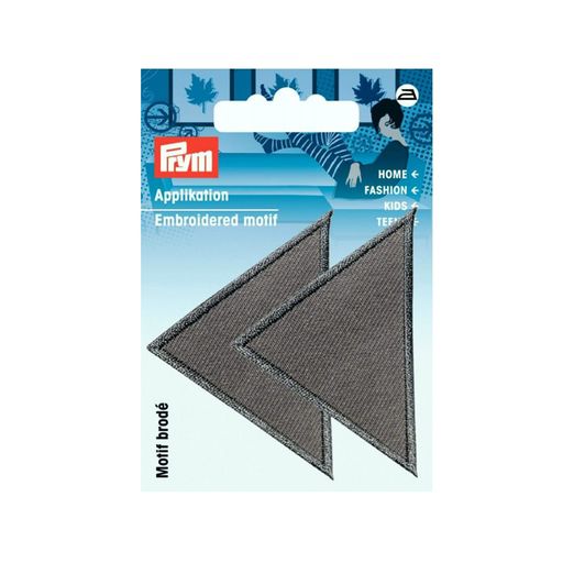 PRYM Patch - Triangle - Grand - Gris - 2 pièces