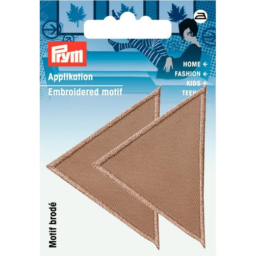 PRYM Patch - Triangle - Grand - Beige foncé - 2 pièces