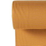 Streifenbündchen Small Senfgelb/Blutorange