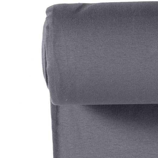 Bündchen Feinripp Uni Grau