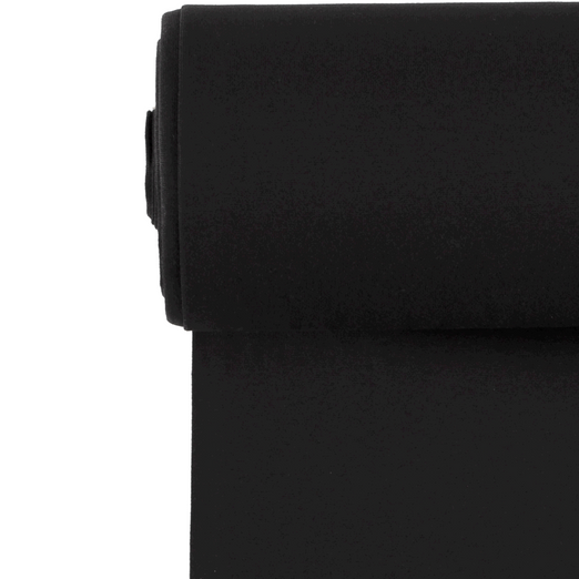 Bündchen Feinripp ORGANIC COTTON Schwarz