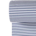 Bord-côte - Rayé bleu fumée blanc teint en fil