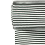 Bord-côte - Rayé Vert Foncé Blanc Teint Fil