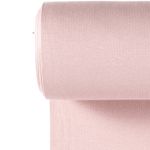 Puño Canalé Fino Liso Rosa Suave