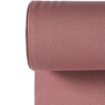 Puño Canalé fino liso rosa viejo oscuro